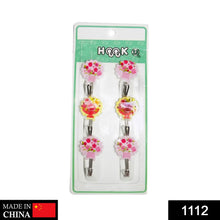 Durable self-adhesive wall hooks, pack of 6.