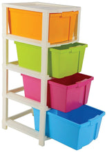 Modular drawer organizer with 4 layers for efficient storage of various items.